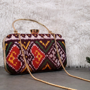 Twill Weave Patola Clutch