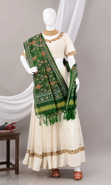 Single Ikat Patola Dupatta