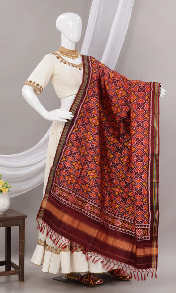 Single Ikat Patola Dupatta