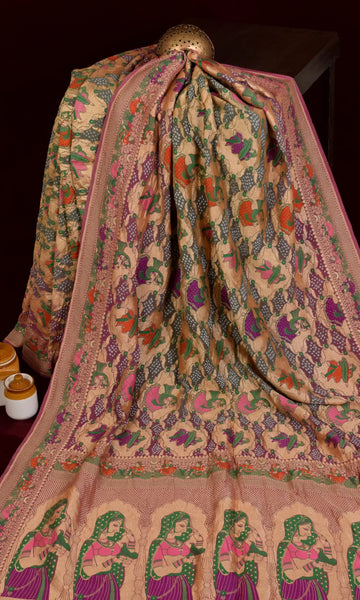 Banarasi Patola Weave Bandhani Saree