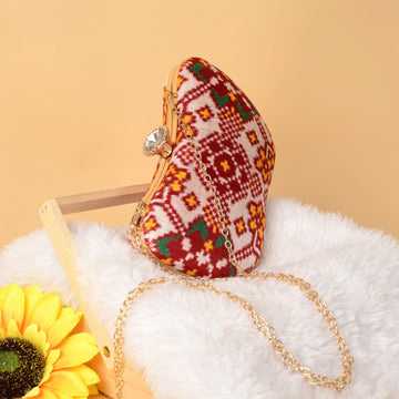 Double Ikat Patola Clutch Nau Ratan