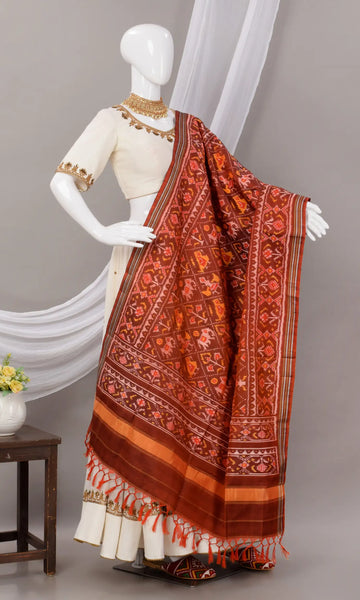 Single Ikat Patola Dupatta