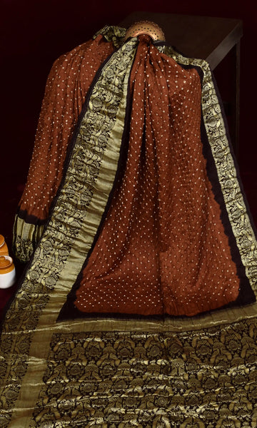 Gaji Kanjiwaram Bandhani Saree
