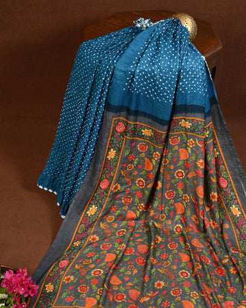 Pichhwai Print Bandhani Saree