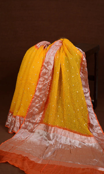 Kota Doriya Banarasi Weave Bandhani Saree