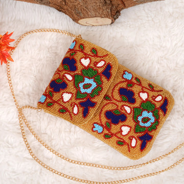 Mobile Cover Pearl Patola Beaded