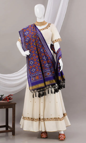 Single Ikat Patola Dupatta