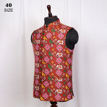 Nehru Jacket Double Ikat Patola