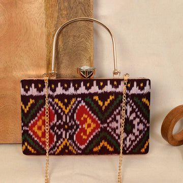 Twill Weave Patola Clutch
