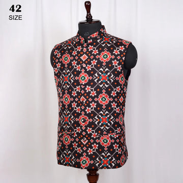 Nehru Jacket Double Ikat Patola