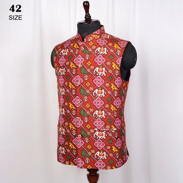 Nehru Jacket Double Ikat Patola