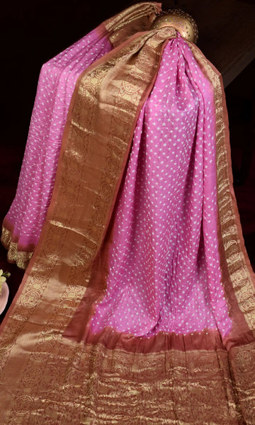 Gaji Kanjiwaram Bandhani Saree