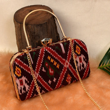 Twill Weave Patola Clutch