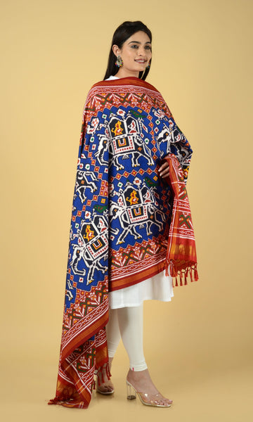 Double Ikat Patola Dupatta Hathi Savari