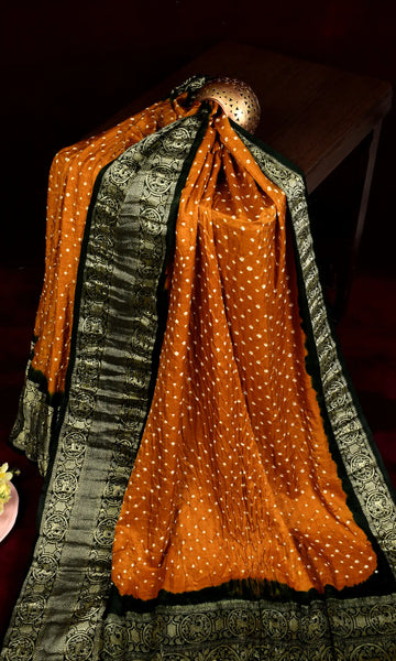 Gaji Kanjiwaram Bandhani Saree