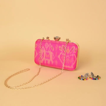 Single Ikat Patola Clutch Elephant Kalash