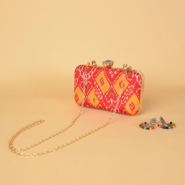 Single Ikat Patola Clutch Manekchowk