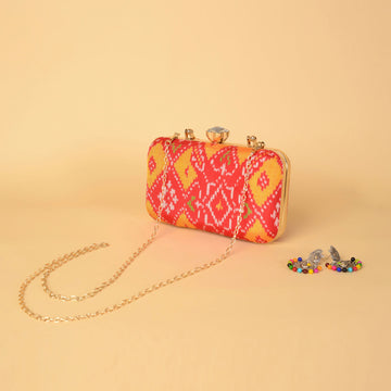 Single Ikat Patola Clutch Manekchowk