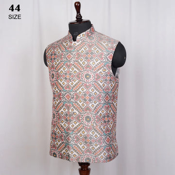 Nehru Jacket Single Ikat Patola