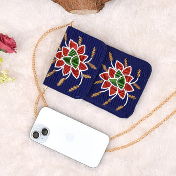 Mobile Cover Pearl Patola Beaded