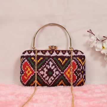 Twill Weave Patola Clutch