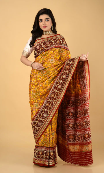 Single Ikat Patola Zardoshi work