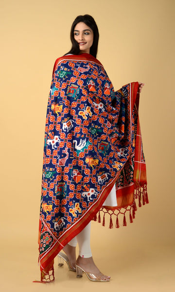Double Ikat Patola 9 Motif Dupatta