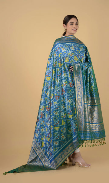 Banarasi Single Ikat Patola Dupatta Nari Kunj