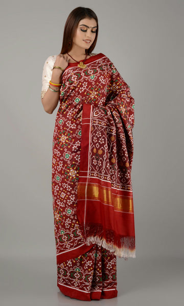 Double Ikat Patola Saree Nau Ratan