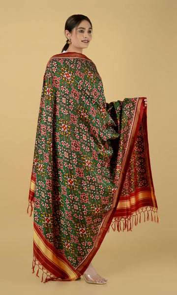 Twill Weave Patola Dupatta Nau Ratan
