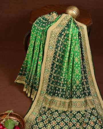 Banarasi Patola Weave Bandhani Saree Navdip Tundiya