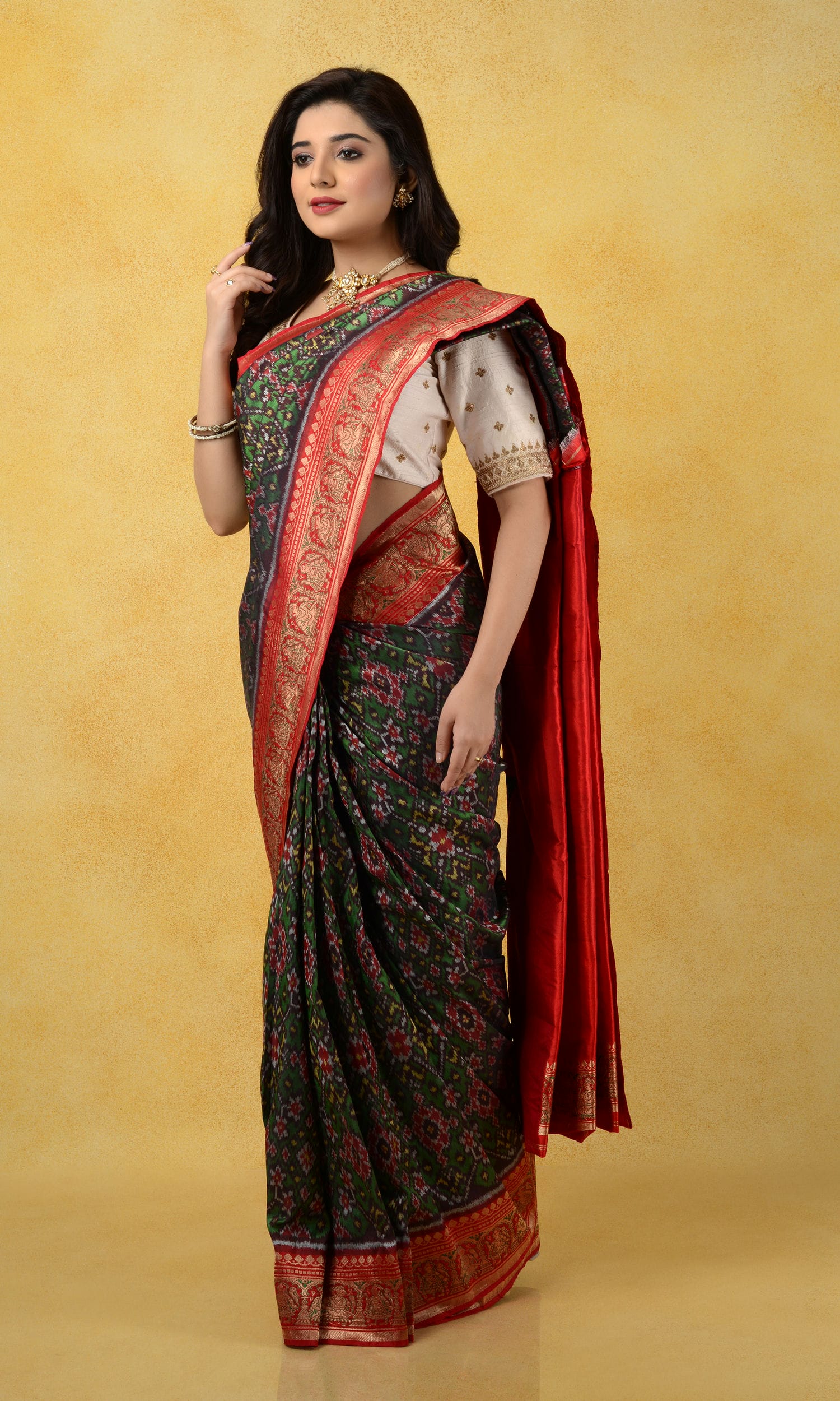 Banarasi Single Ikat Patola Nau Ratan