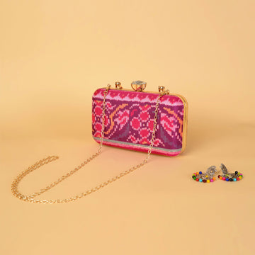 Single Ikat Patola Clutch Patola Motifs