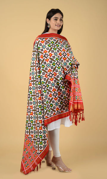 Double Ikat Patola Dupatta Manekchowk