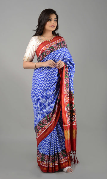 Double Ikat Patola Saree Laheriya
