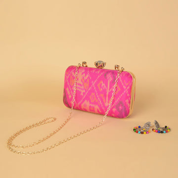 Single Ikat Patola Clutch Nari Kunj