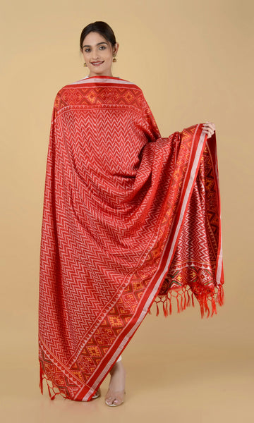 Twill Weave Patola Dupatta Laheriya