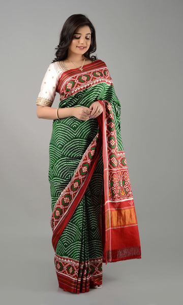 Double Ikat Patola Saree Laheriya
