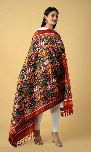 Double Ikat Patola Nari Kunj Dupatta
