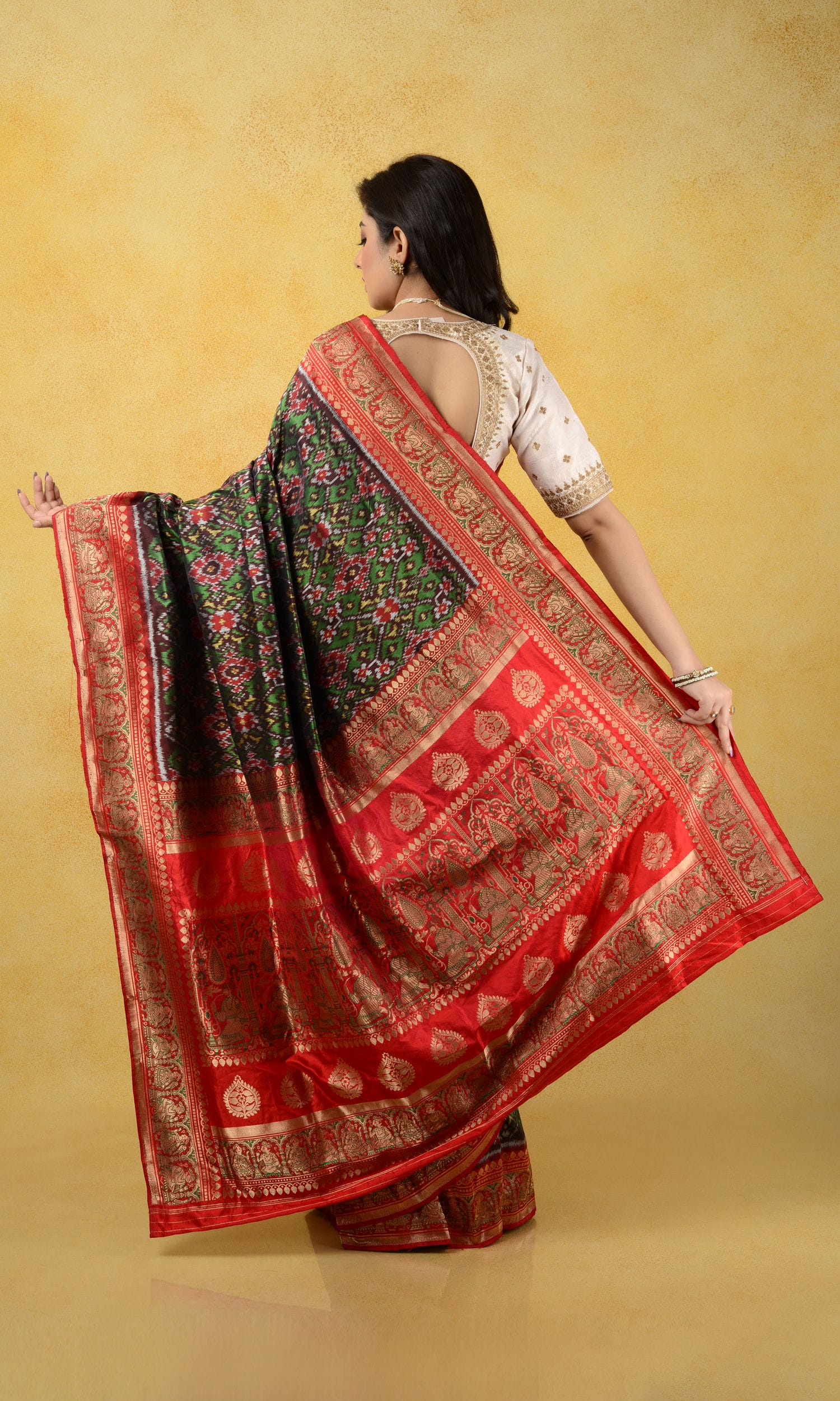 Banarasi Single Ikat Patola Nau Ratan