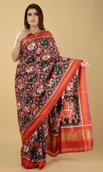 Double Ikat Patola Saree Adtala
