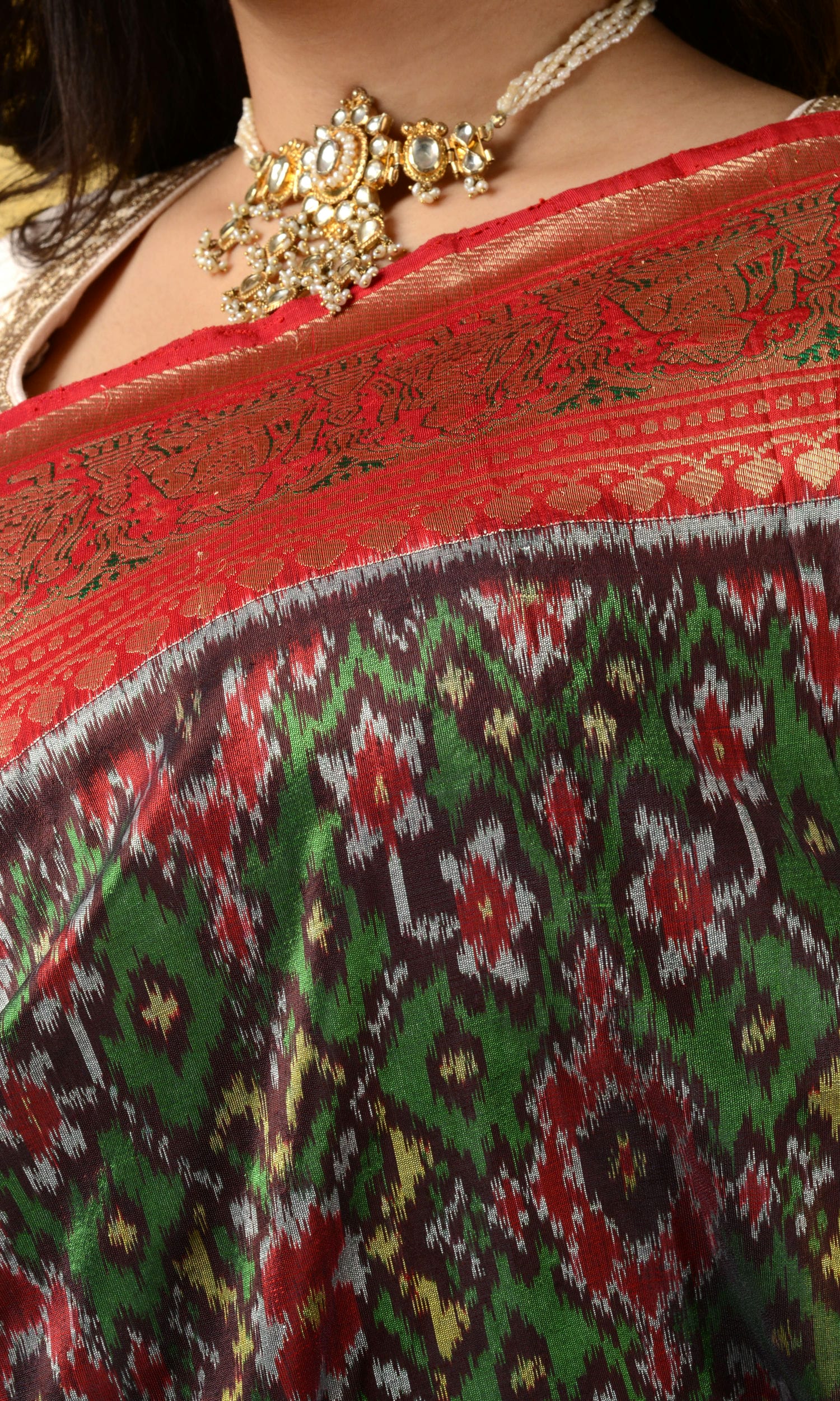 Banarasi Single Ikat Patola Nau Ratan