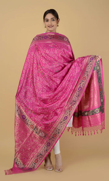Banarasi Single Ikat Patola Dupatta Nau Ratan