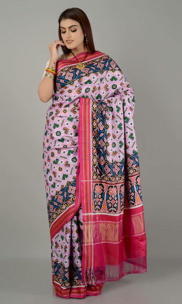 Double Ikat Patola Saree Manekchowk