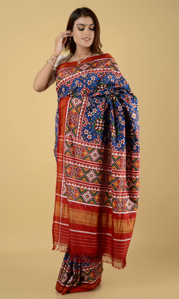 Double Ikat Patola Saree Nau Ratan