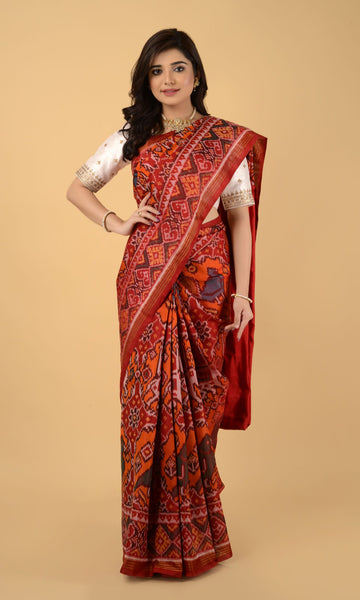 Single Ikat Patola Saree Patola Motifs