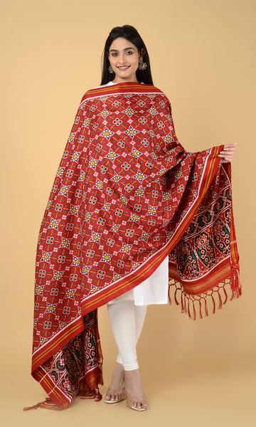 Double Ikat Patola Dupatta Chanda Chhabdi