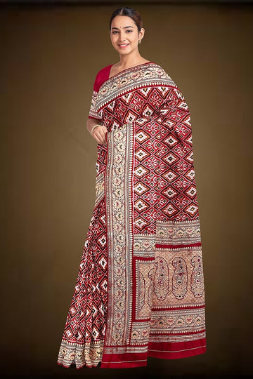 Patola By Navdip Tundiya Banarasi Single Ikat Pan Chanda Saree Memorable 23