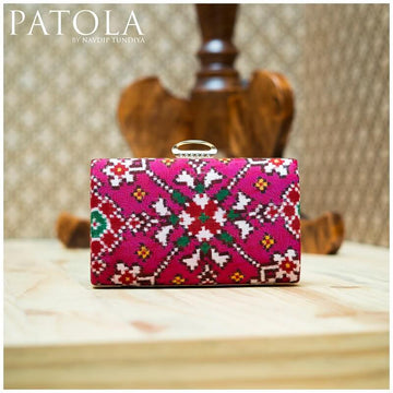 Double Ikkat Patola Clutch Nau Ratan