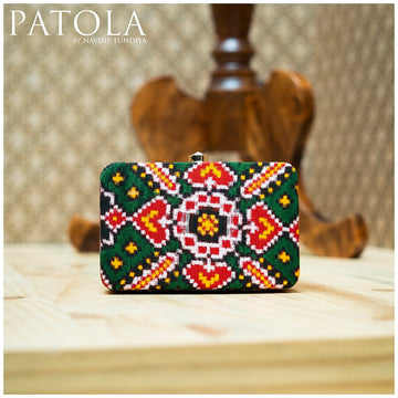 Double Ikkat Patola Clutch Manekchowk Memorable 30